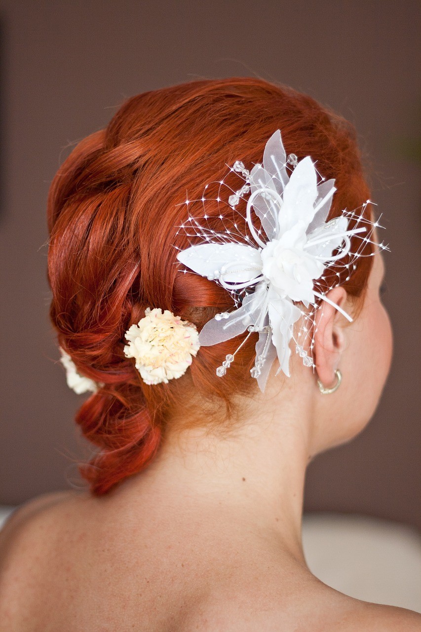 short hair - styled for a wedding